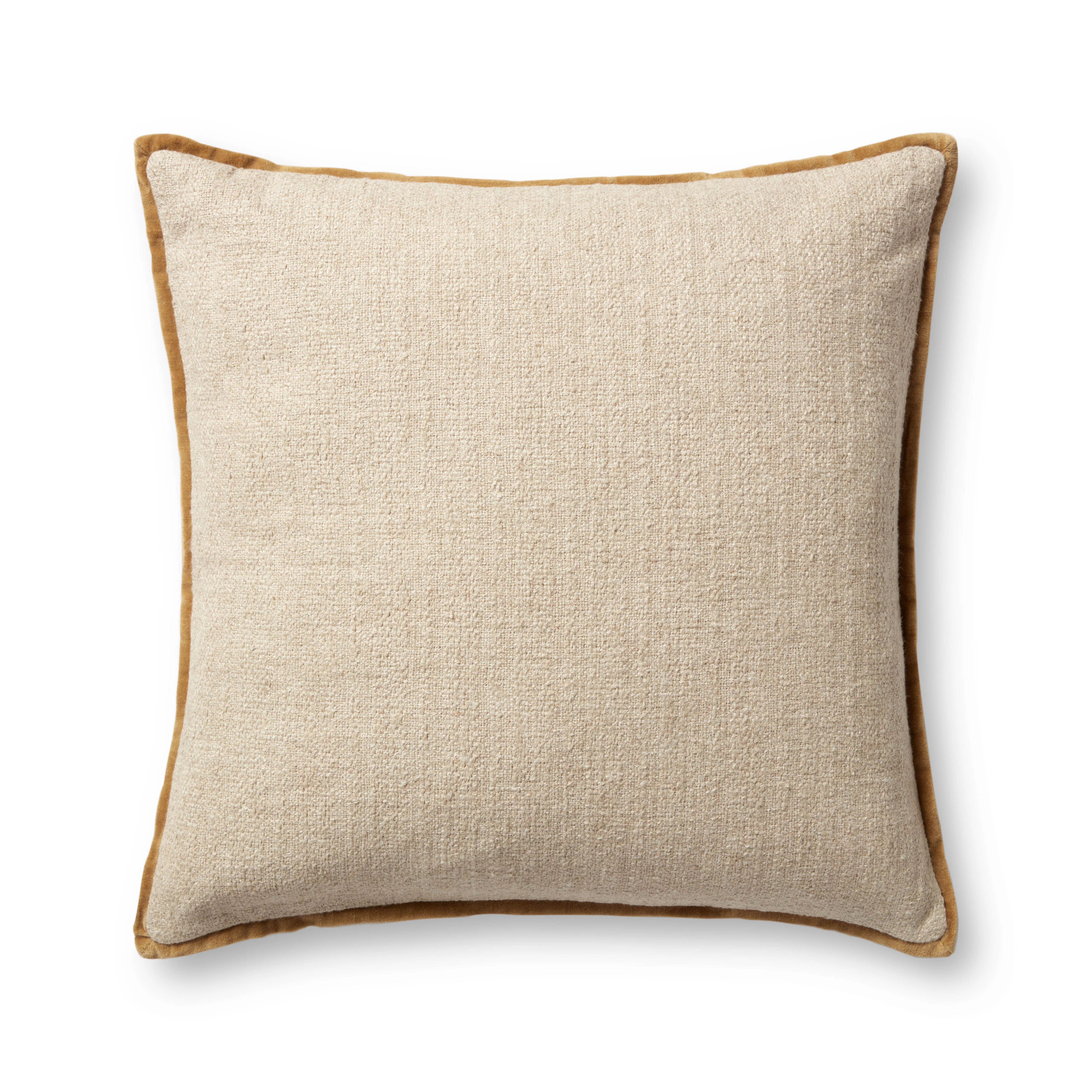 Amber Lewis x Loloi Aveline Ivory / Gold Pillow