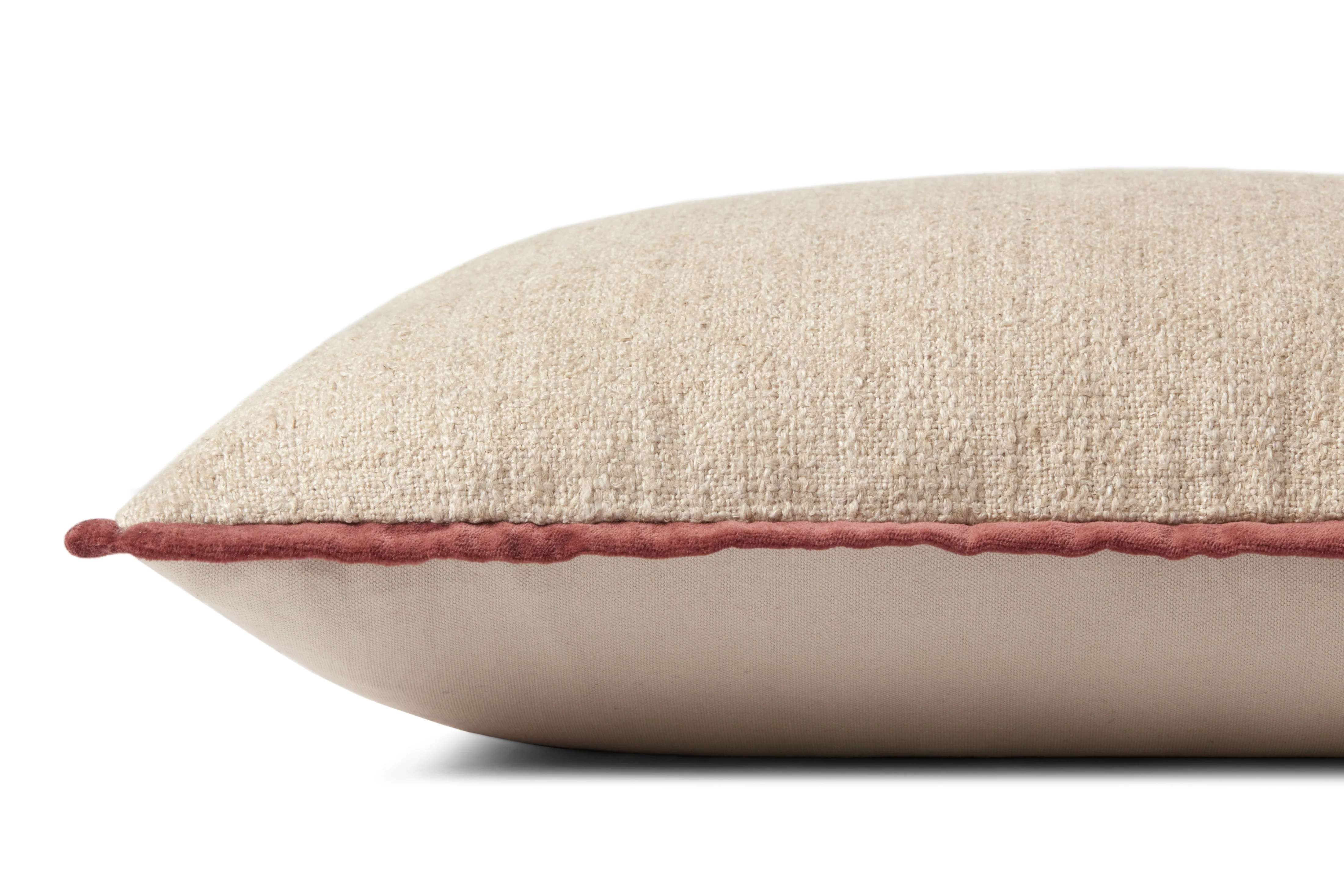 Amber Lewis x Loloi Aveline Ivory / Wine Pillow - Image 2