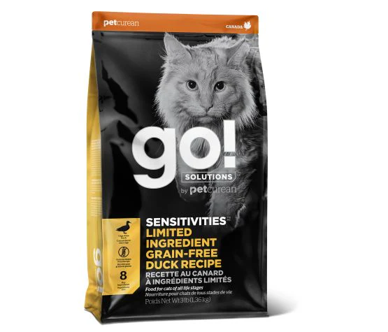 Petcurean Go! Sensitivities Lid Grain Free Duck Recipe For Cat 3lb - Image 1