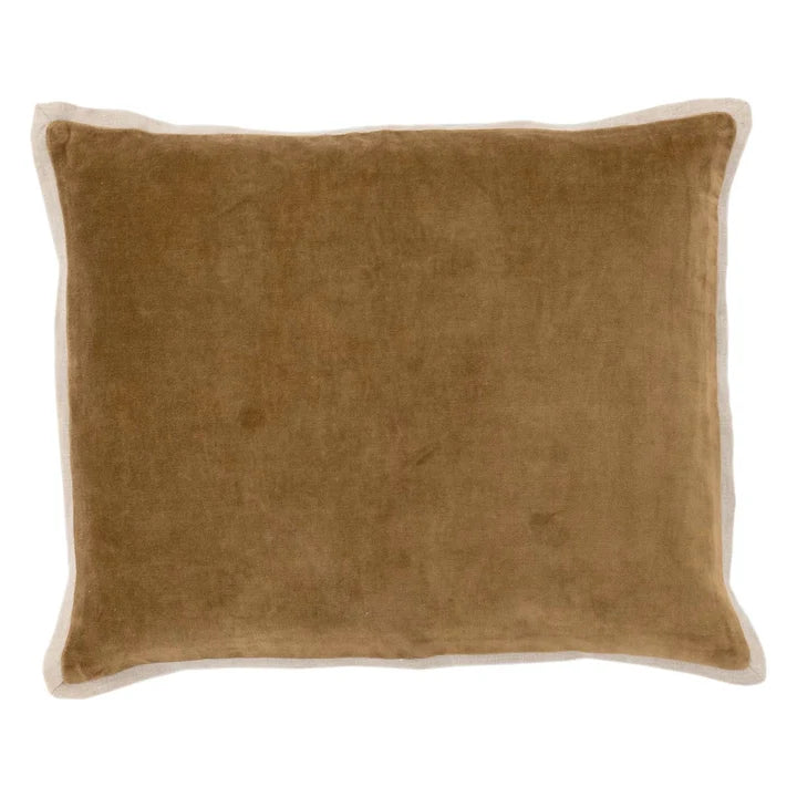 Camel Velvet / Linen Pillows - Image 2