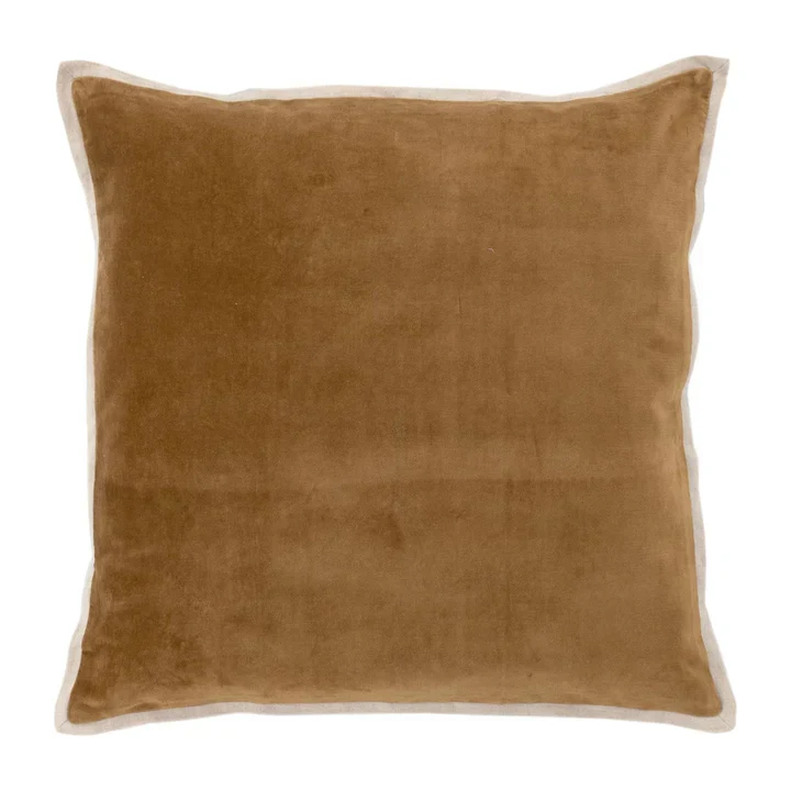 Camel Velvet / Linen Pillows - Image 3