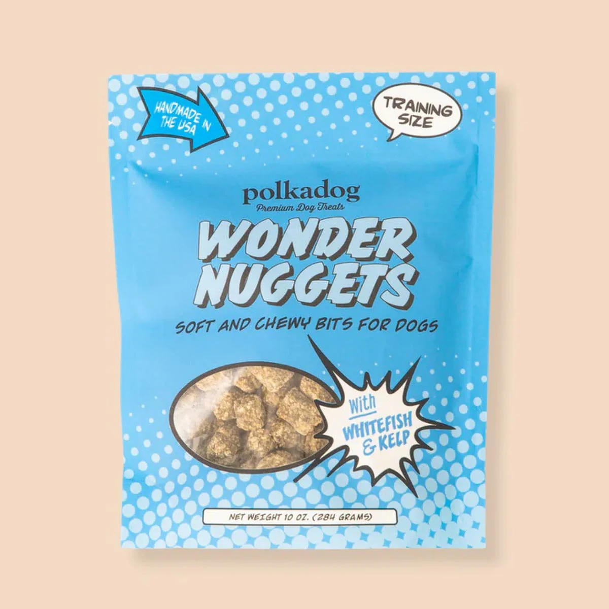 Polkadog Wonder Nuggets Dog Treats Whitefish & Kelp 10oz - Image 1