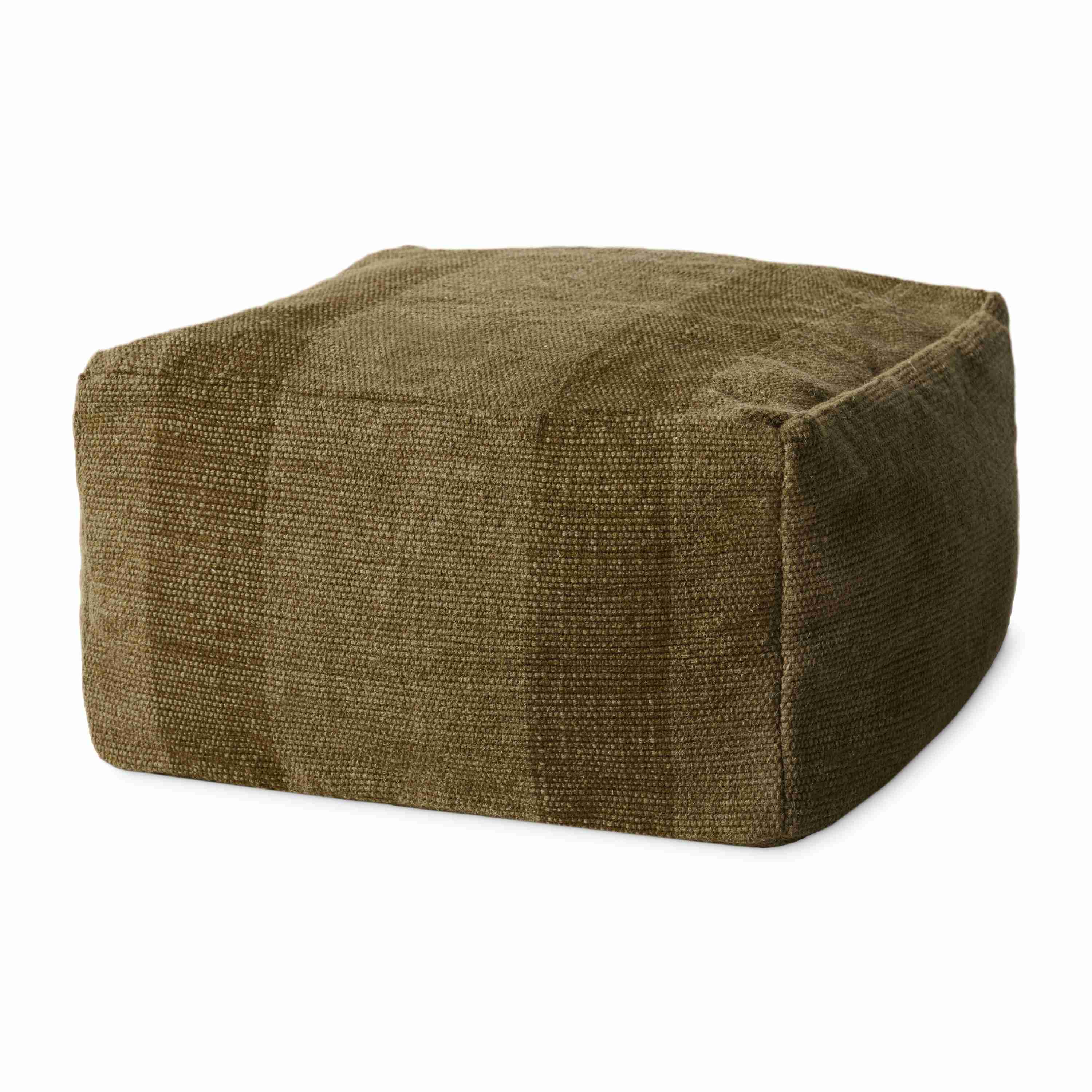 Leanne Ford x Loloi Rosemoor Brown Pouf - Image 1