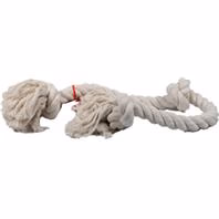 Mammoth Flossy Chews 3 Knot Rope Tug Dog Toy  White  X-Large  36 - Image 1