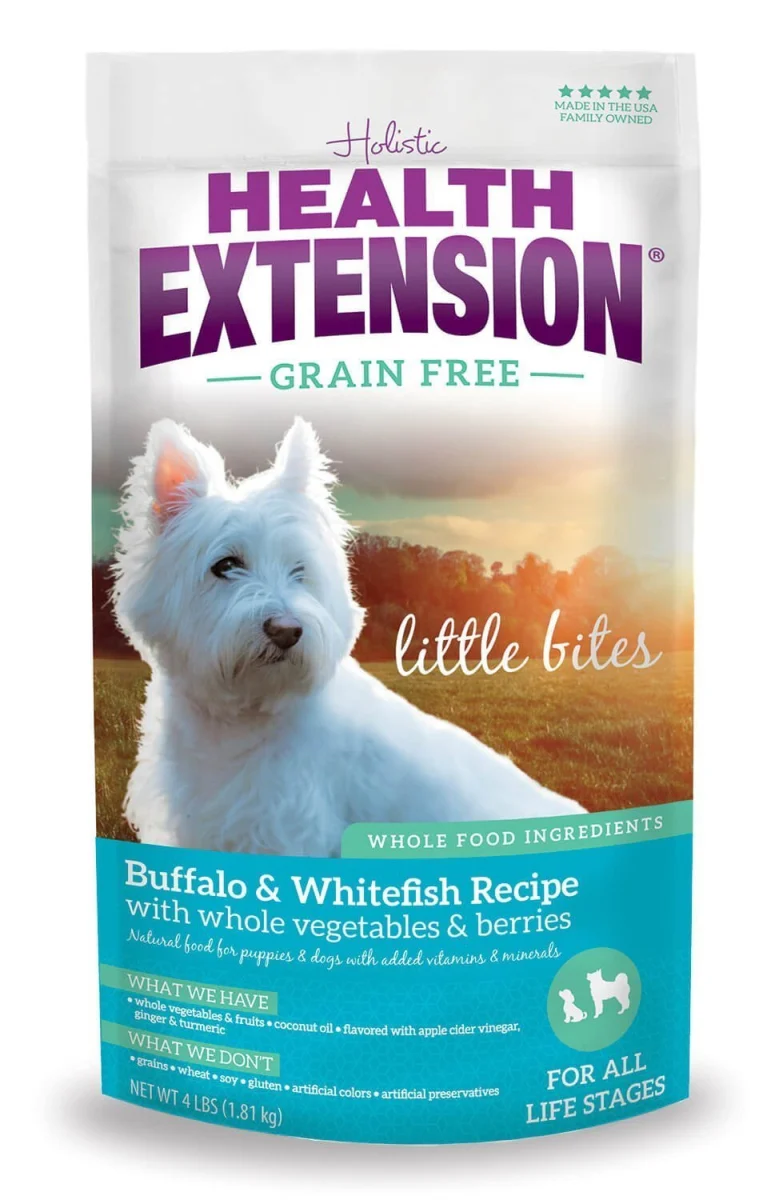 Vetsch 587175 23.5 lbs Health Extension Grain-Free Buffalo & Whitefish Little Bites Pet Food - Image 1