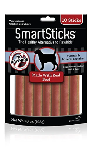 SmartBones SmartSticks with Real Beef 10 Count  Rawhide-Free Chews for Dogs - Image 1