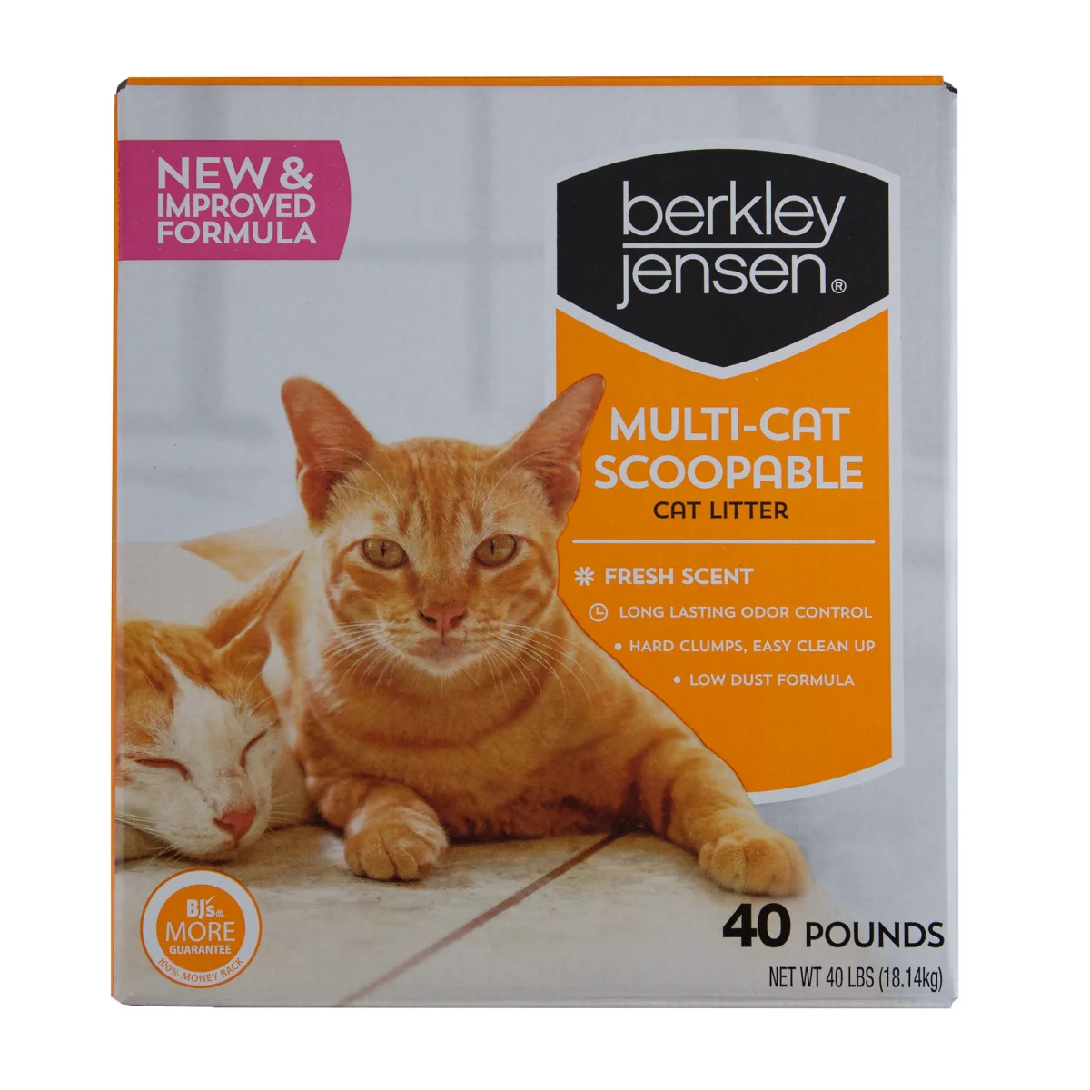 Pestell Easy Clean Clumping Clay Cat Litter Multicat 40lb - Image 1