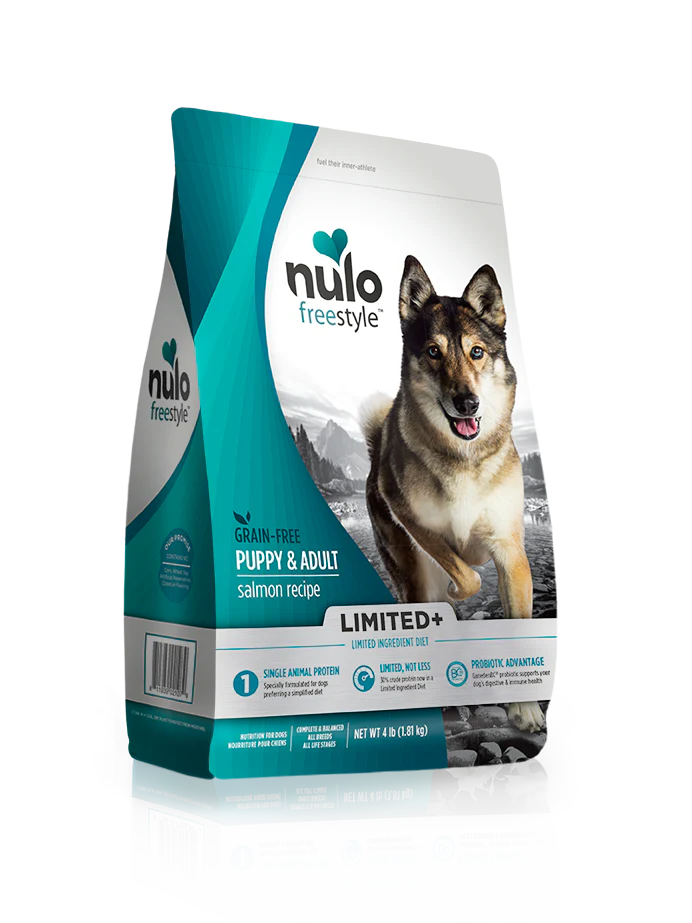 Nulo LIMITED+ Grain Free Dog Food, Salmon, 10lb Bag - Image 1