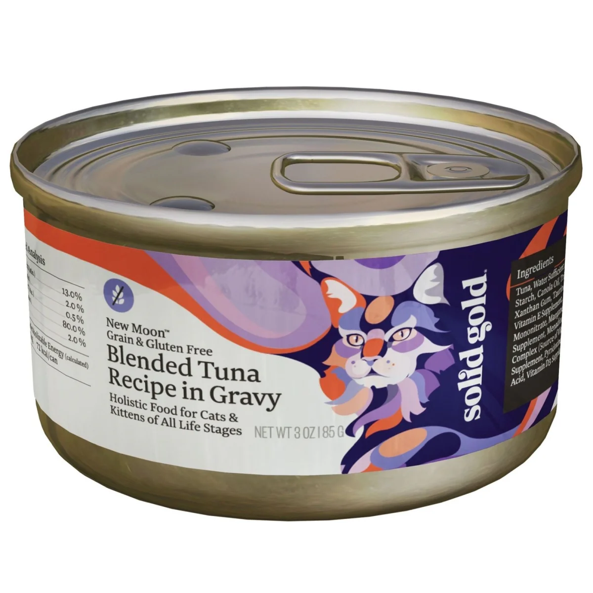 Solid Gold New Moon Blended Tuna Recipe in Gravy - Image 1