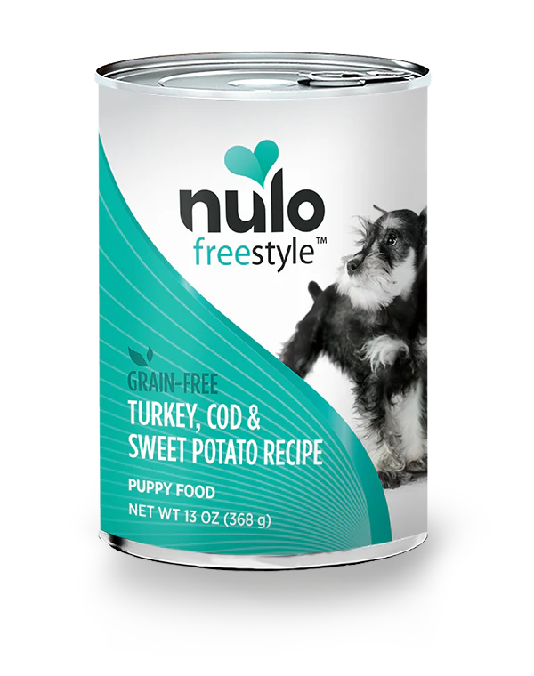 Nulo Puppy Grain Free Canned Wet Dog Food (Turkey Cod & Sweet Potato Recipe, 13 - Image 1