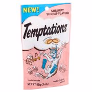 TEMPTATIONS Classic Crunchy and Soft Cat Treats Shrimpy Shrimp Flavor  3 oz. Pouch - Image 1