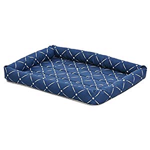 Quiet Time Ashton Blue Bolster Dog Bed 24in - Image 1