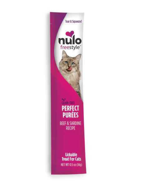 Nulo Puree 0.5 oz FreeStyle Grain Free Cat Treat - Beef & Sardine Lickable - Image 1
