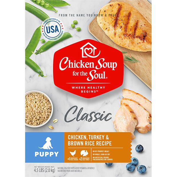 Chicken Soup Puppy - Chicken, Turkey & Brown Rice Recipe 4.5lb - Image 1