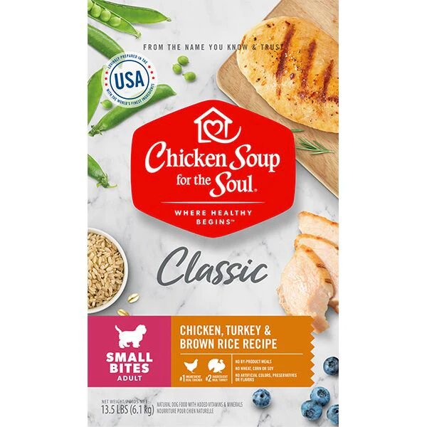 Chicken Soup Chicken  Turkey & Brown Rice Adult Small Bites Recipe Dry Dog Food  16.2lb - Image 1