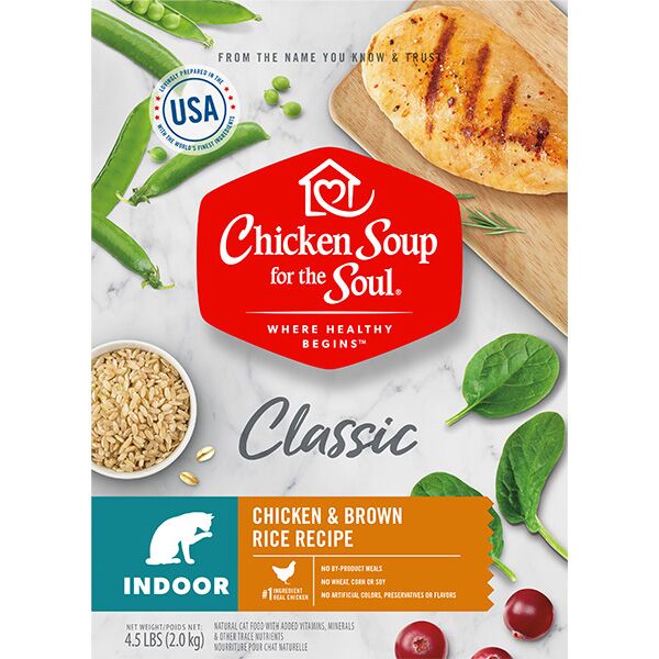 Chicken Soup Indoor Cat - Chicken & Brown Rice Recipe Cat 4.5lb - Image 1