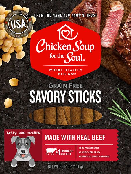 Chicken Soup 5 oz Savory Sticks Beef Pet Food - Image 1