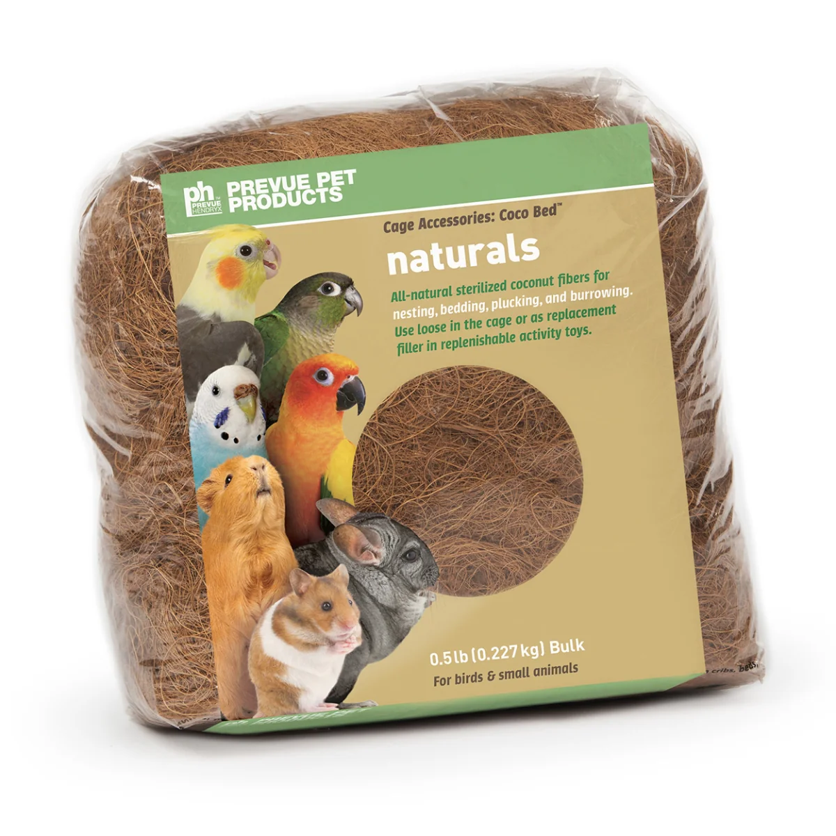 Prevue Pet Products Coco Bed Fiber Nature Bird Toy - Brown - Image 1