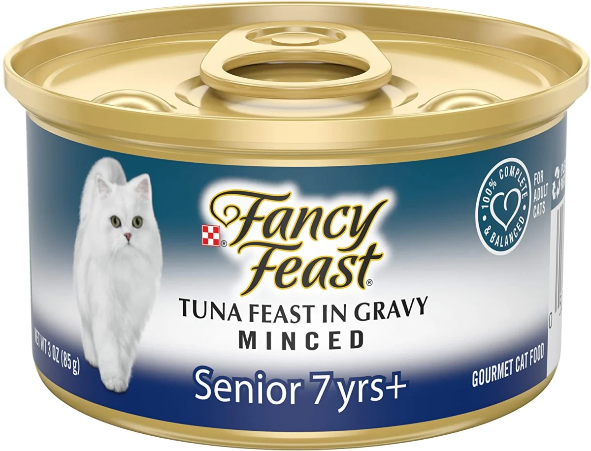 Fancy Feast High Protein Senior Gravy Wet Cat Food  Tuna Feast Minced Senior 7+  3 oz. Can - Image 1