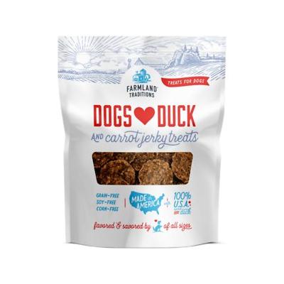 Farmland Traditions Duck & Carrots Jerky Dog Treats 5oz - Image 1