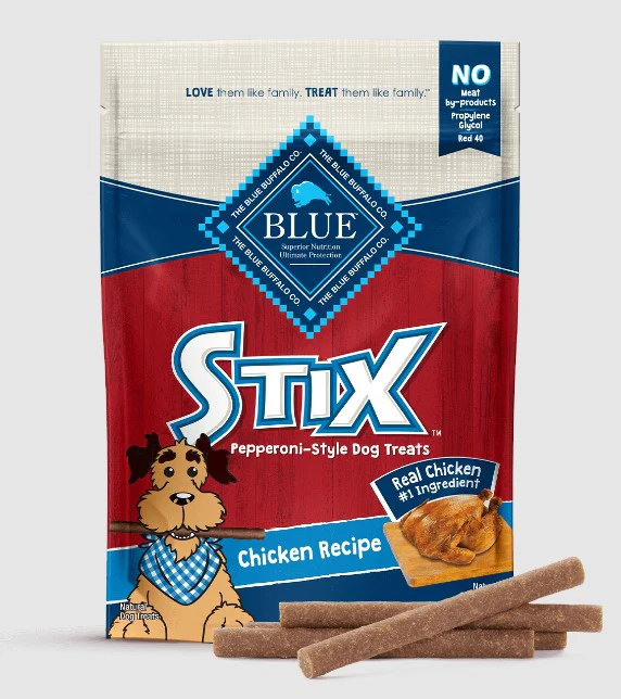 Blue Buffalo Stix Chicken Flavor Soft Treats for Dogs  Whole Grain  5 oz. Bag - Image 1