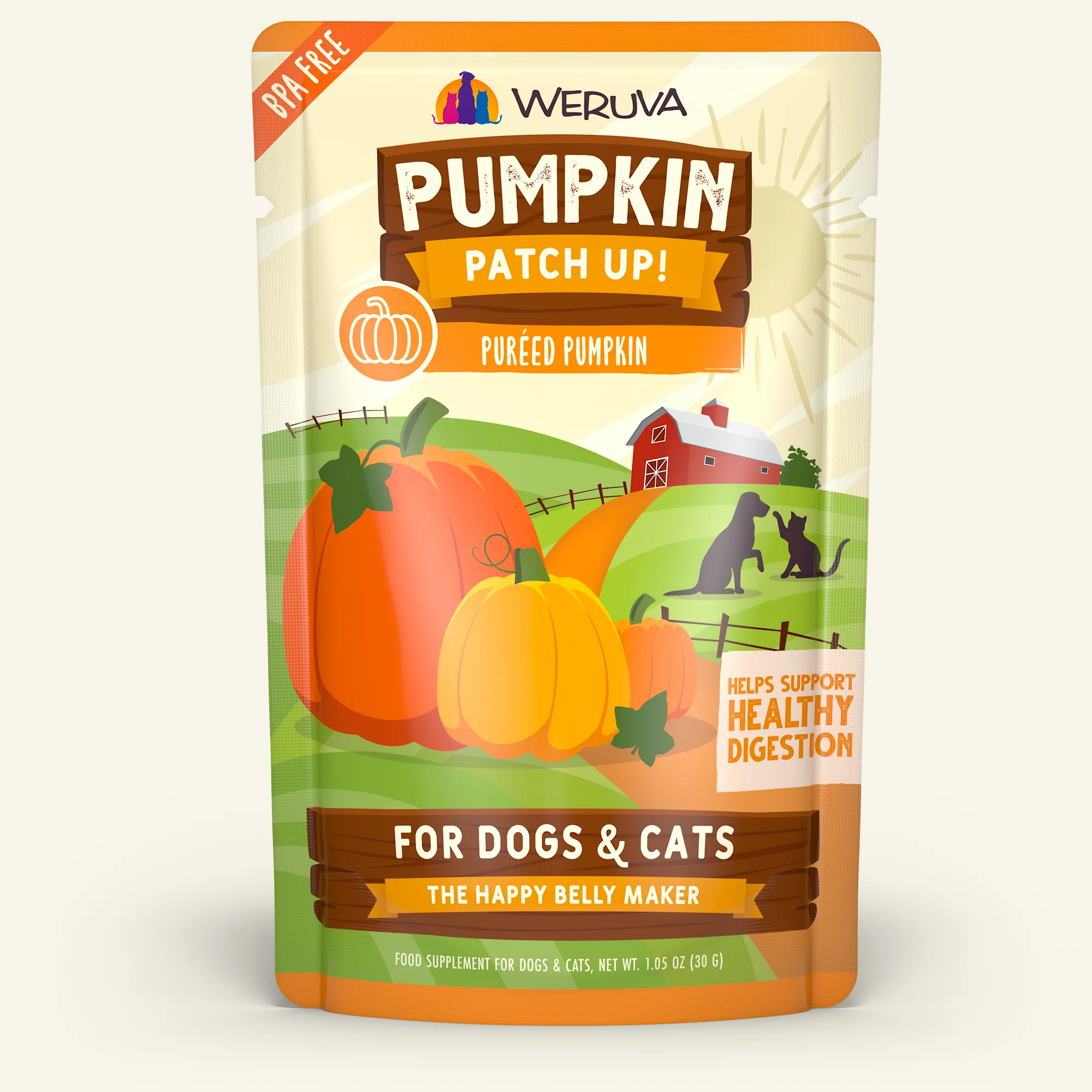 Weruva Pumpkin Patch up! Food Suppliment for dogs and cats 1.05 oz Pouch - Image 1