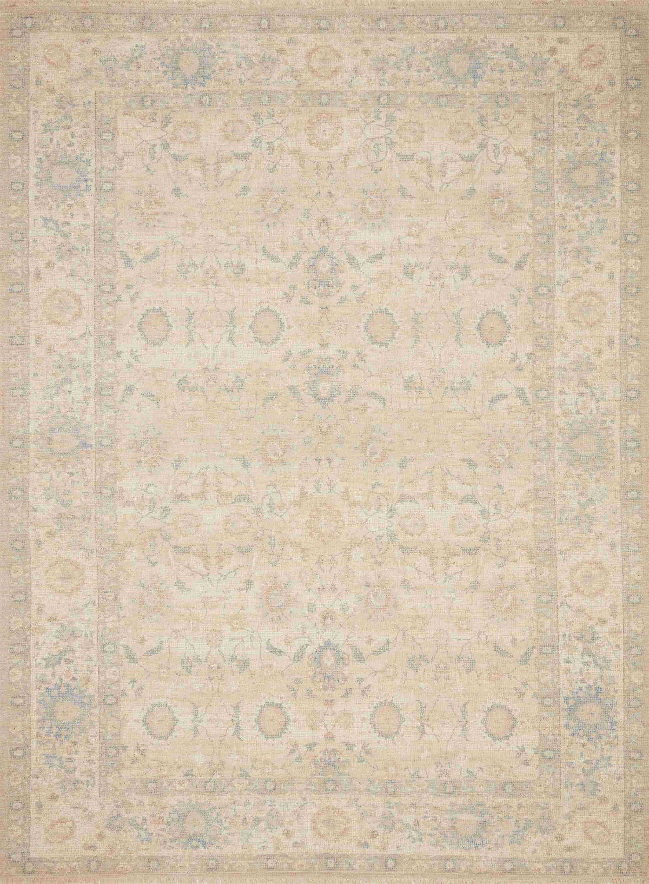 Priya Natural / Blue Rug - Image 1