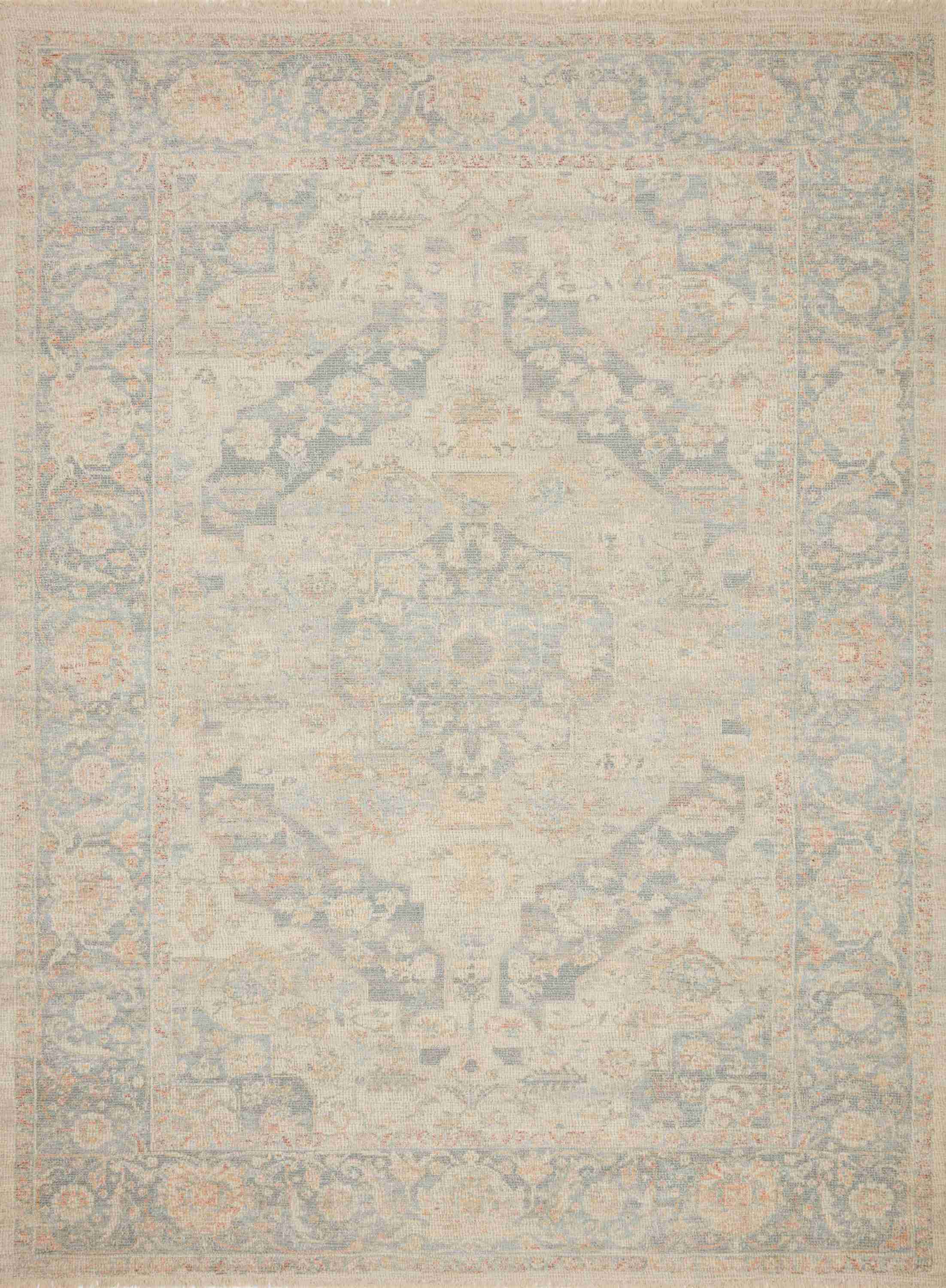 Priya Bone / Bluestone Rug - Image 1