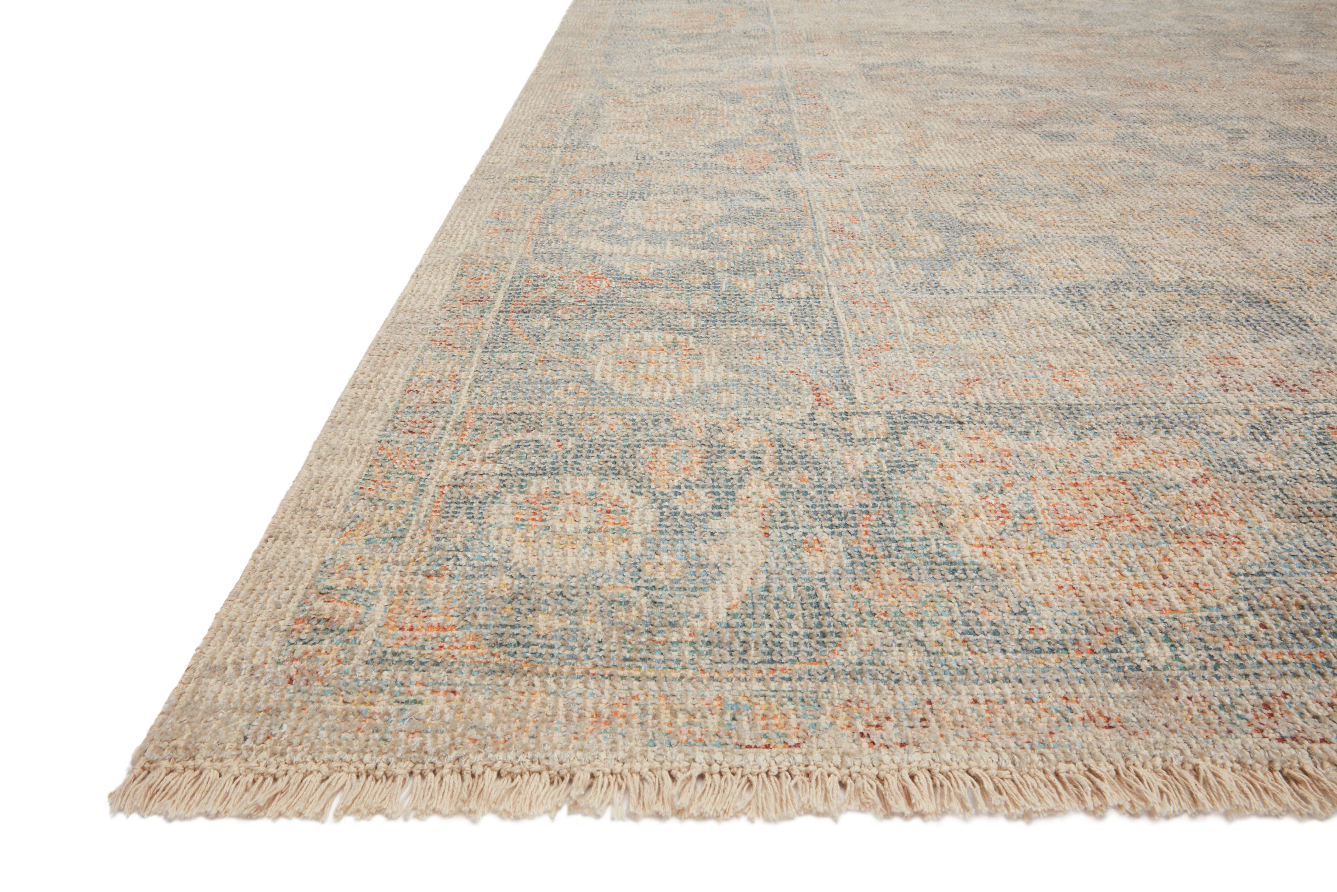 Priya Bone / Bluestone Rug - Image 2