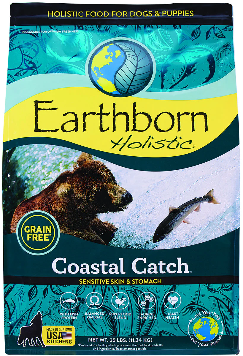 Earthborn Holistic 25lb Coastal Catch Grain Free Dog Food - Image 1