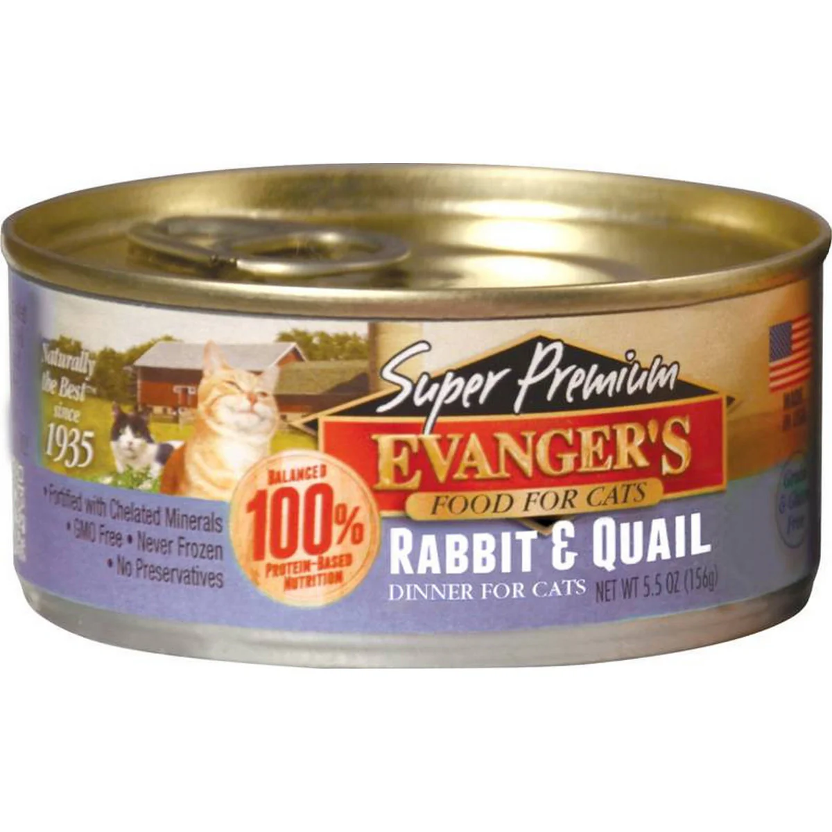 Evangers 5.5 oz Super Premium Rabbit & Quail Dinner for Cats - Image 1