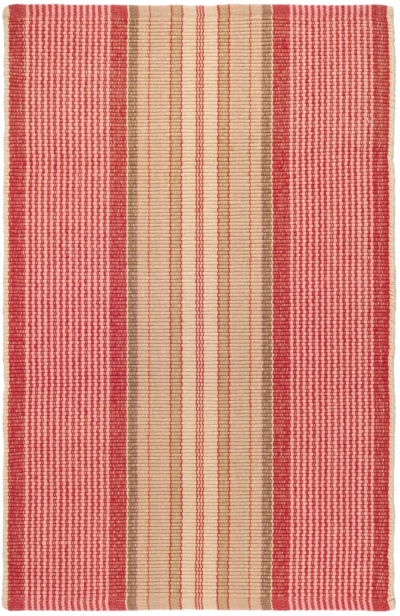 Framboise Handwoven Cotton Rug - Image 1
