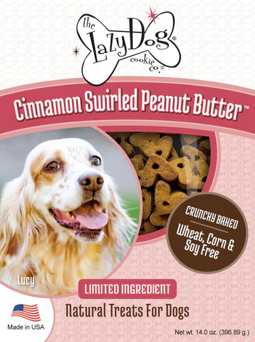 The Lazy Dog Cinnamon Swirled Peanut Butter Dog Treats, 14oz - Image 1