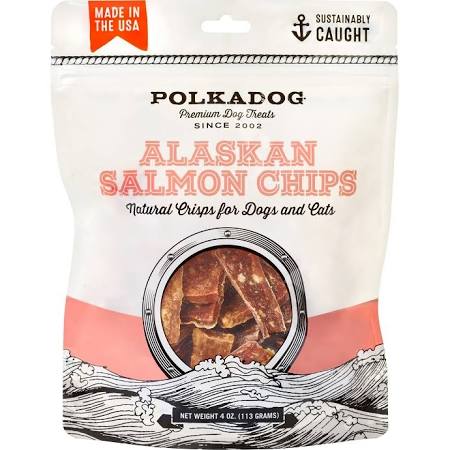 Polkadog Salmon Chips Peaches for dogs 4oz - Image 1
