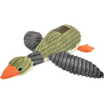 Tall Tails 88213824 Squeaker Duck Dog Toy, Sage - 12 in. - Image 1
