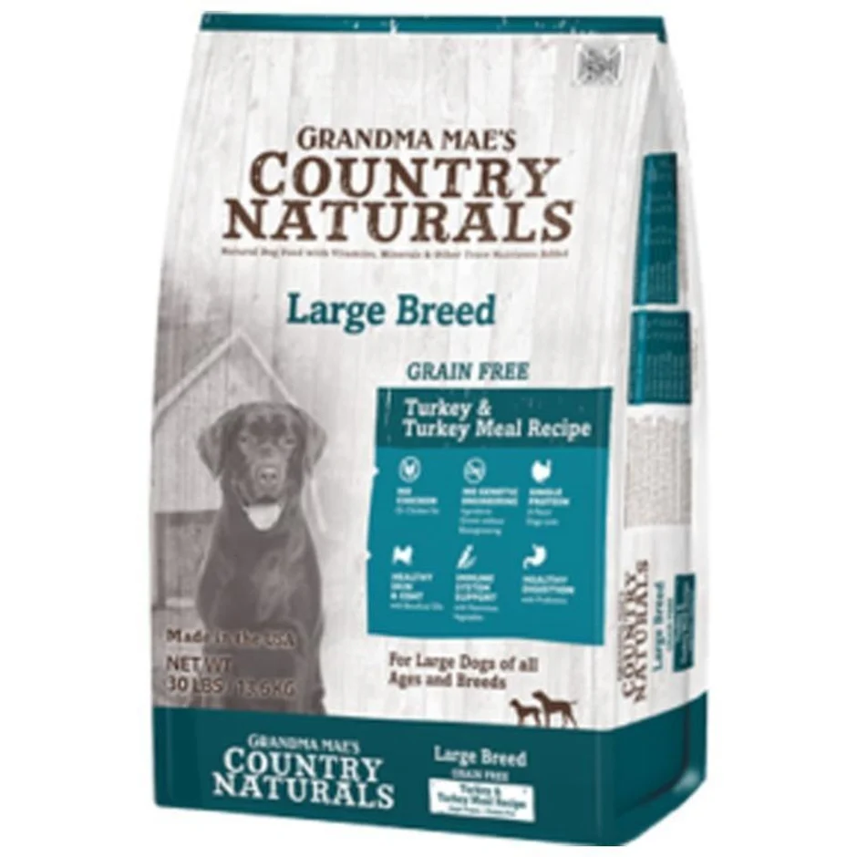 Grandma Maes Country 46000705 Naturals Large Breed Limited Ingredient Grain Free Turkey Dog Food - 14 lbs - Image 1