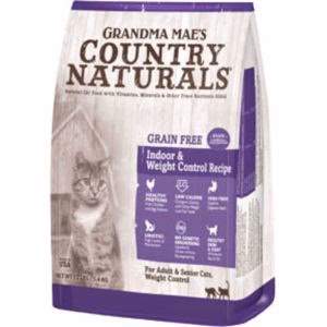 Grandma Maes Country 46000720 Naturals Grain Free Indoor Weight Control Hairball Cat Food - 4 lbs - Image 1