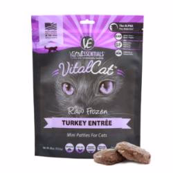 Vital Essentials 28 oz Frozen Mini Patties Turkey Cat Food - Image 1
