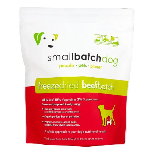 Small Batch Beef Batch Freeze Dried Dog Food, 14oz - Image 1