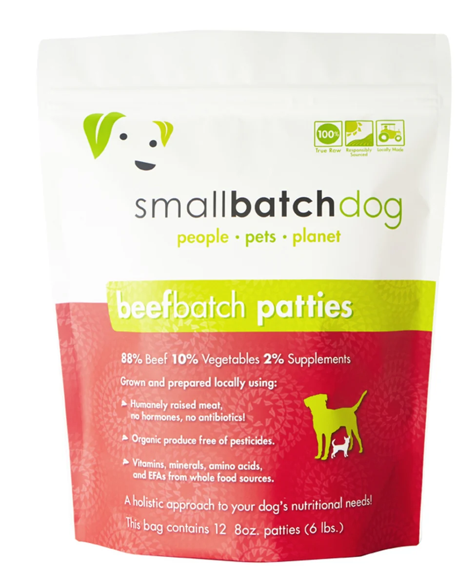 Small Batch 3lb Frozen Beef Sliders Dog Food - Image 1