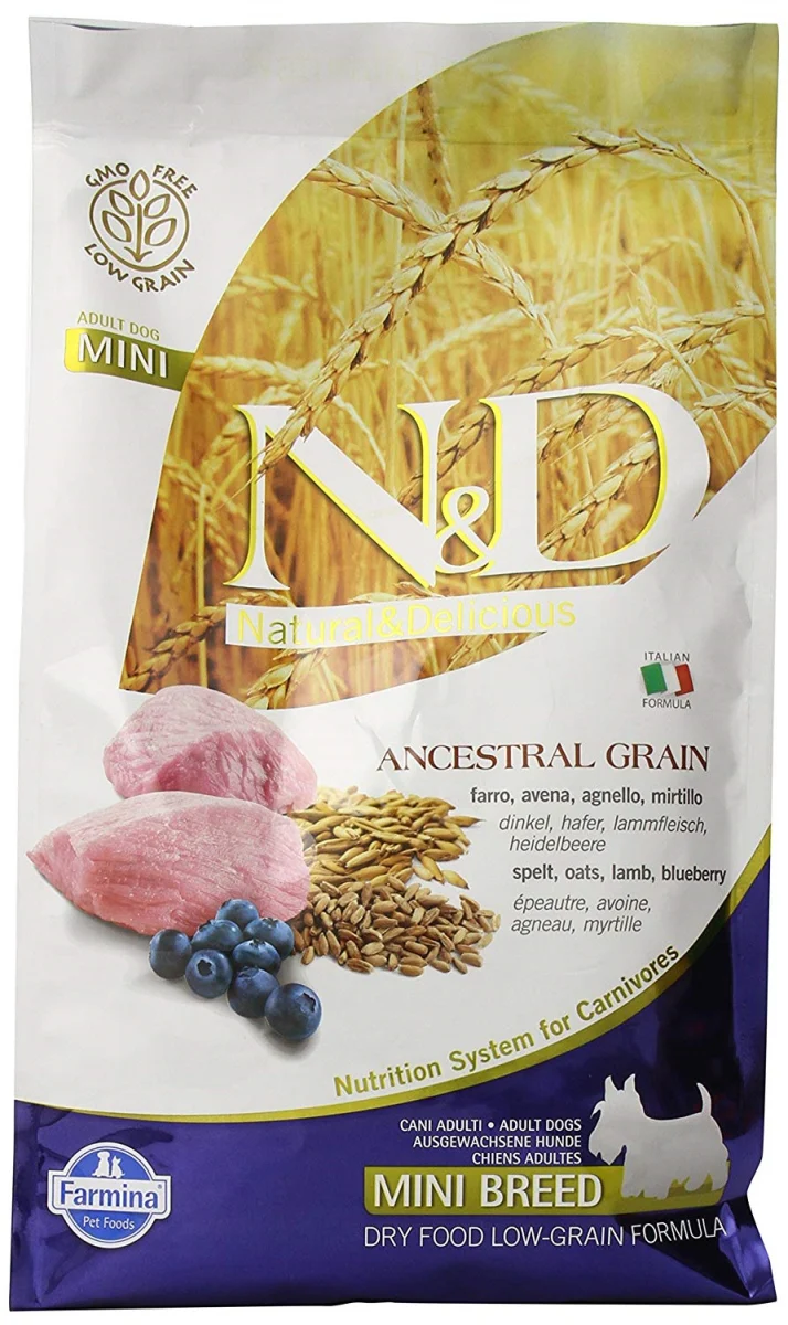 Farmina Lamb and Ancestral Low-Grain Small Bites Dry Dog Food 5.5lb - Image 1
