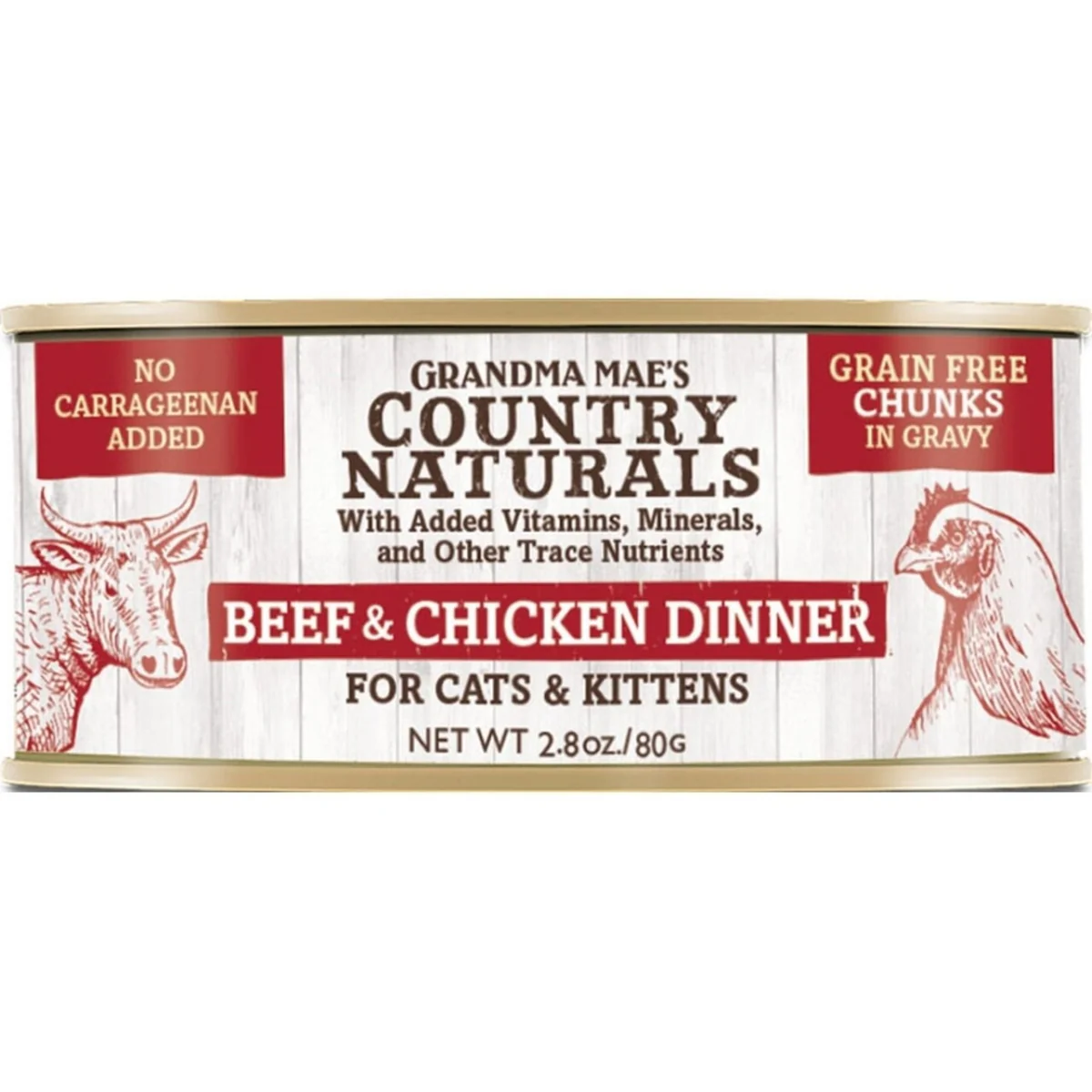 Grandma Maes Country Naturals Cat Chunk Grain Free Beef & Chicken  2.8 oz - Image 1