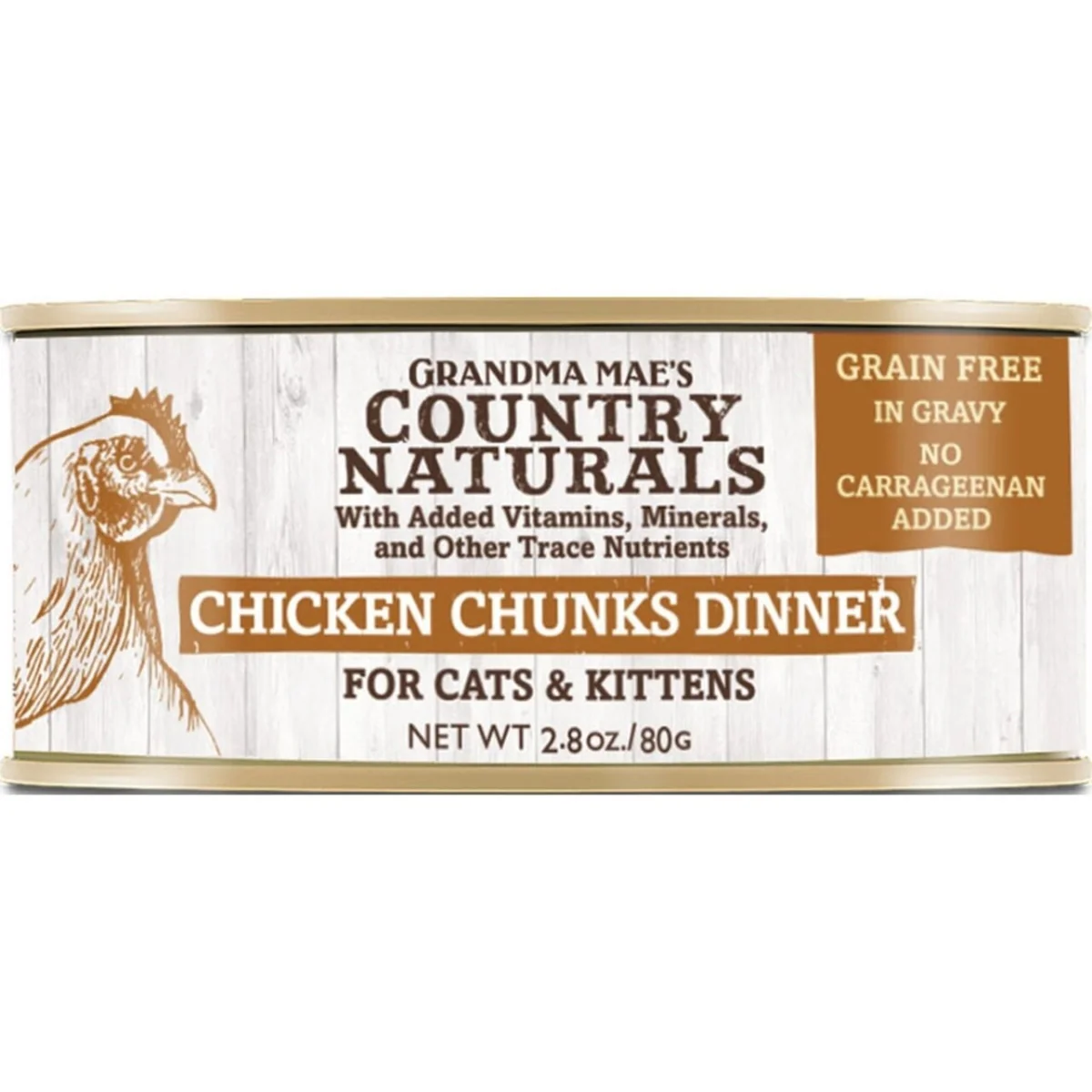 Grandma Maes Country Naturals Cat Chunk Grain Free Chicken 2.8oz - Image 1