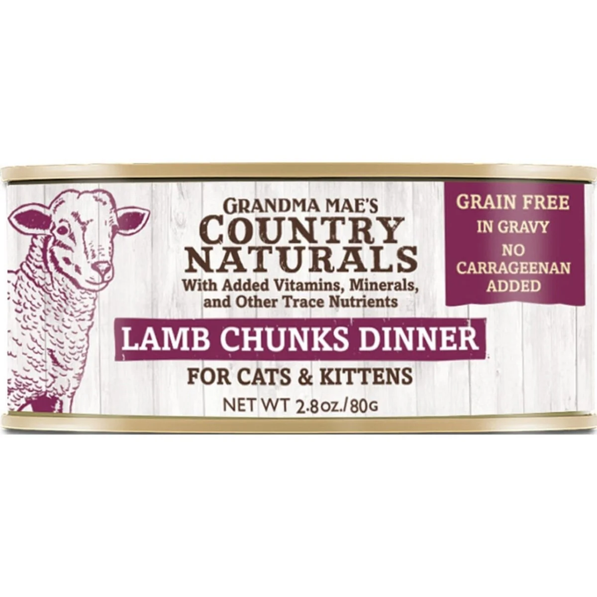Grandma Maes Country Naturals Cat Chunk Grain Free Lamb 2.8oz - Image 1
