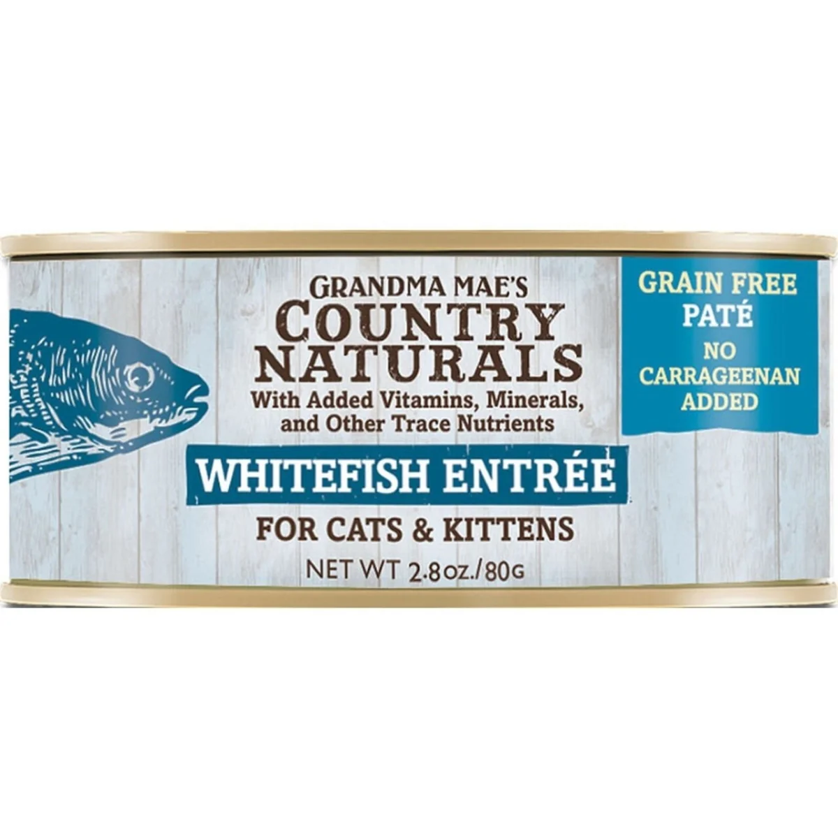 Grandma Maes Country Naturals Cat Pate Grain Free Whitefish 2.8oz - Image 1