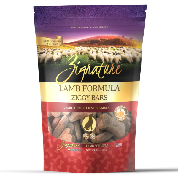 Zignature Lamb Formula Biscuit Dog Treat 12oz - Image 1