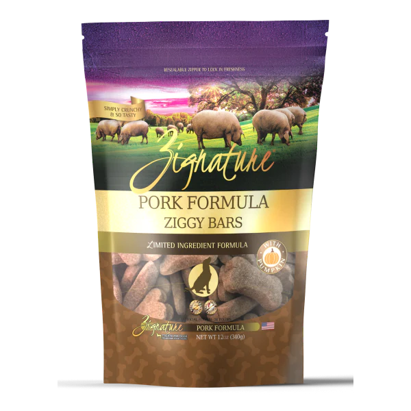 Zignature Pork Formula Biscuit Dog Treat 12oz - Image 1