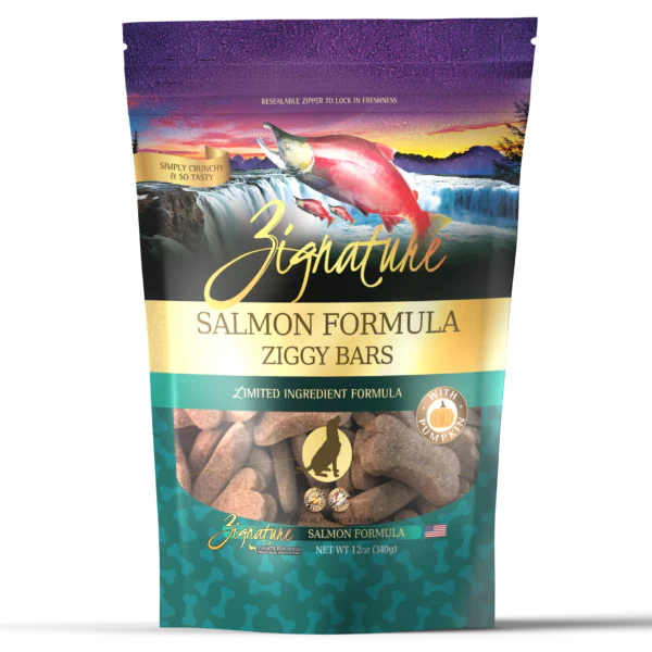 Zignature Salmon Formula Biscuit Dog Treat 12oz - Image 1