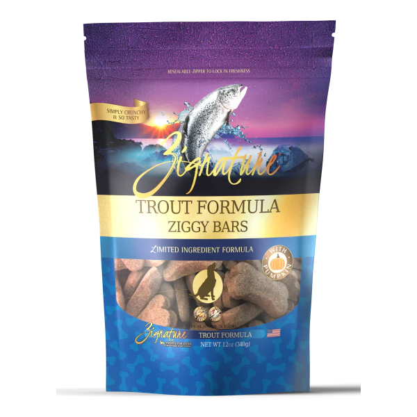 Zignature Trout Formula Biscuit Dog Treat 12oz - Image 1