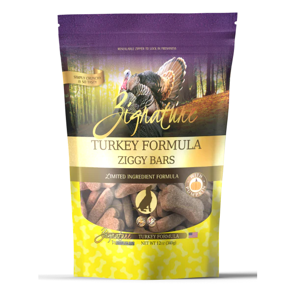 Zignature Turkey Formula Biscuit Dog Treat 12oz - Image 1